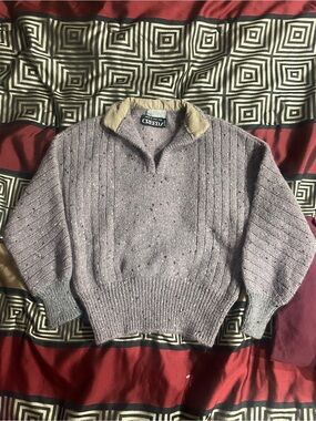 Creed Men’s Grey Mohair silk blend Sweater Made in Italy